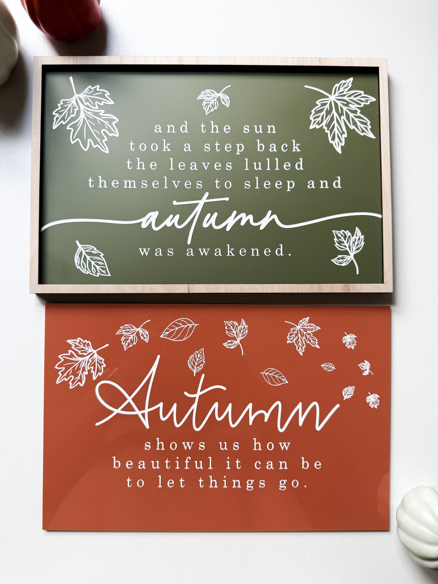 Interchangeable Fall Decor Signs| Framed Sign | Handmade | Laser Engraved | Pick Your Style | Fall Decor | Autumn Signs