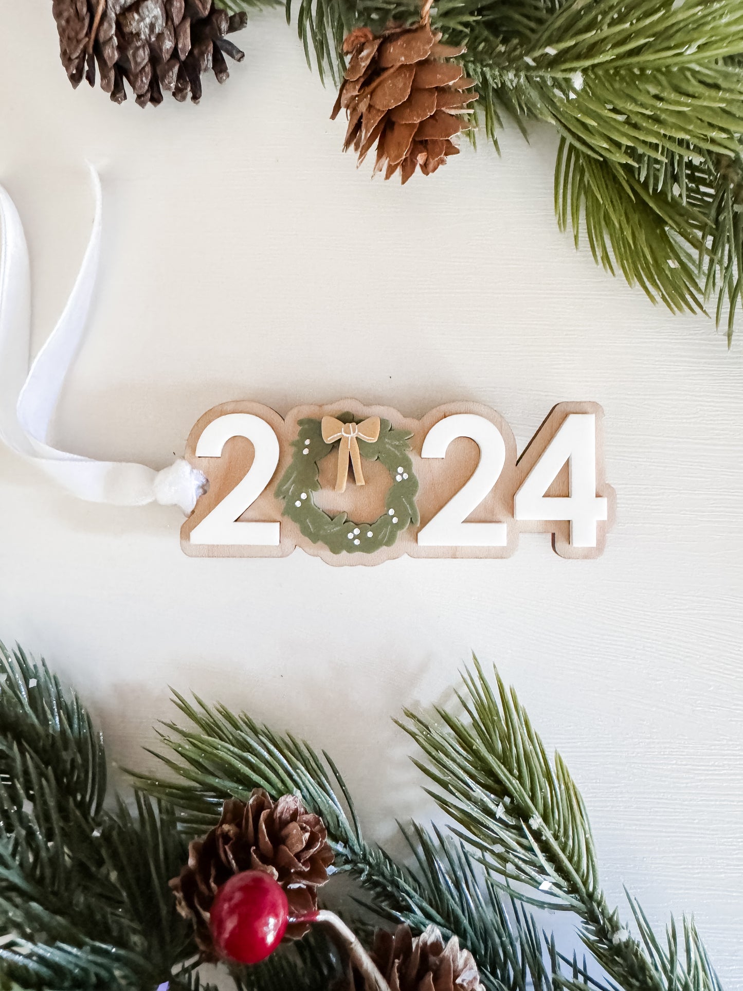 2024 Ornament | Christmas Ornament | Yearly Ornament | Modern Christmas Ornament