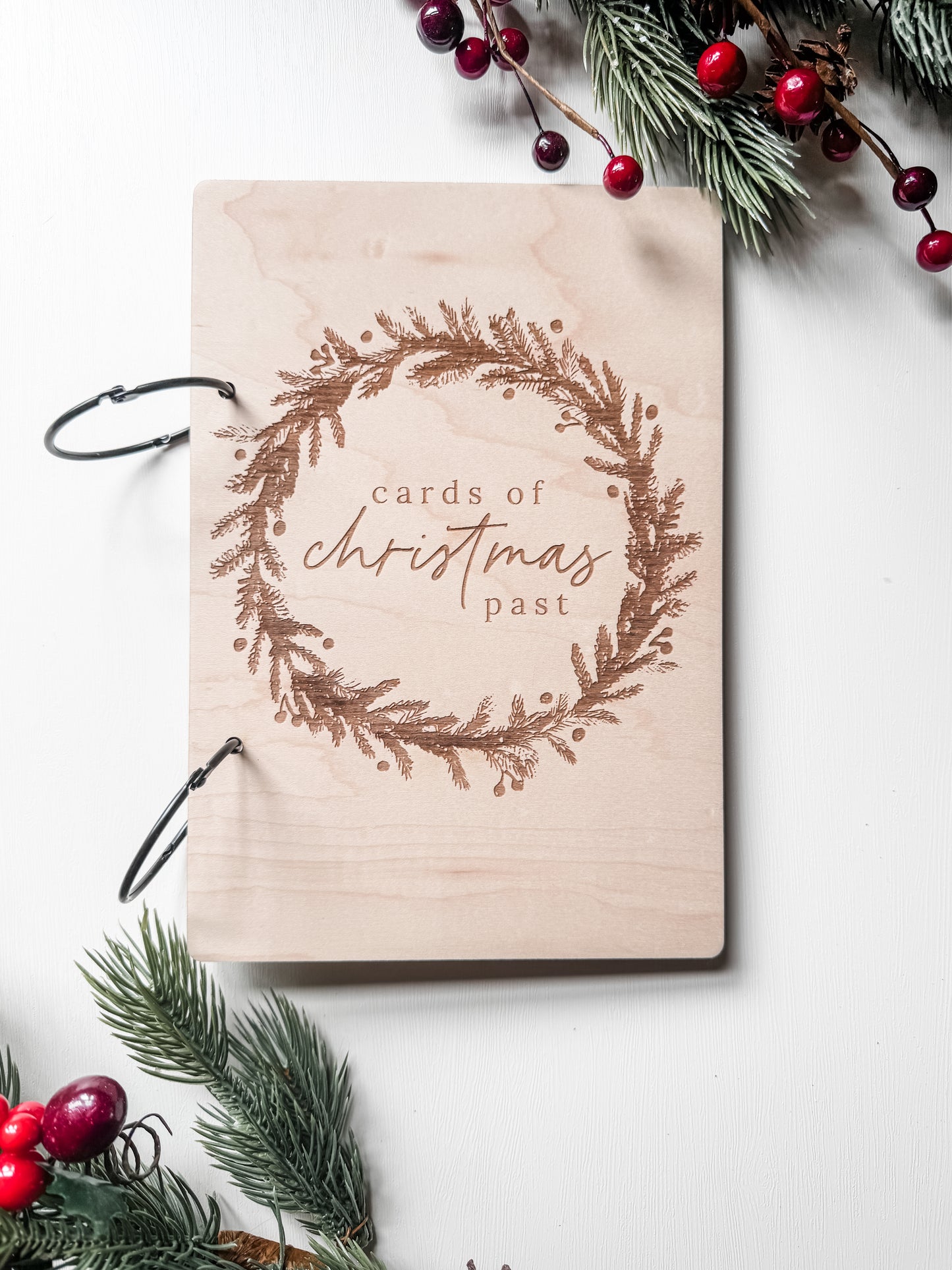 Christmas Card Holder | Cards of Christmas Past | Merry Mail | Boho Christmas Card Storage | 3D Sign | Laser Engraved | Card Holder (Copy)