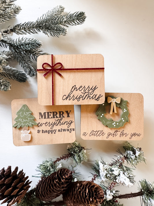 Christmas Gift Card Holder| Pick Your Style | Gift Idea | Sliding Gift Card Holder | Merry Everything | Gift Giving