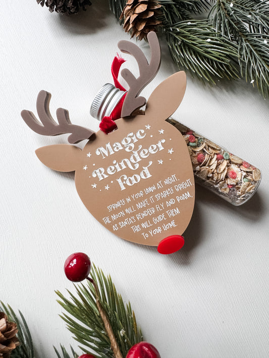 Magic Reindeer Food Tag | Christmas Kids Tradition | Guide Santa's Sleigh | Christmas Traditions