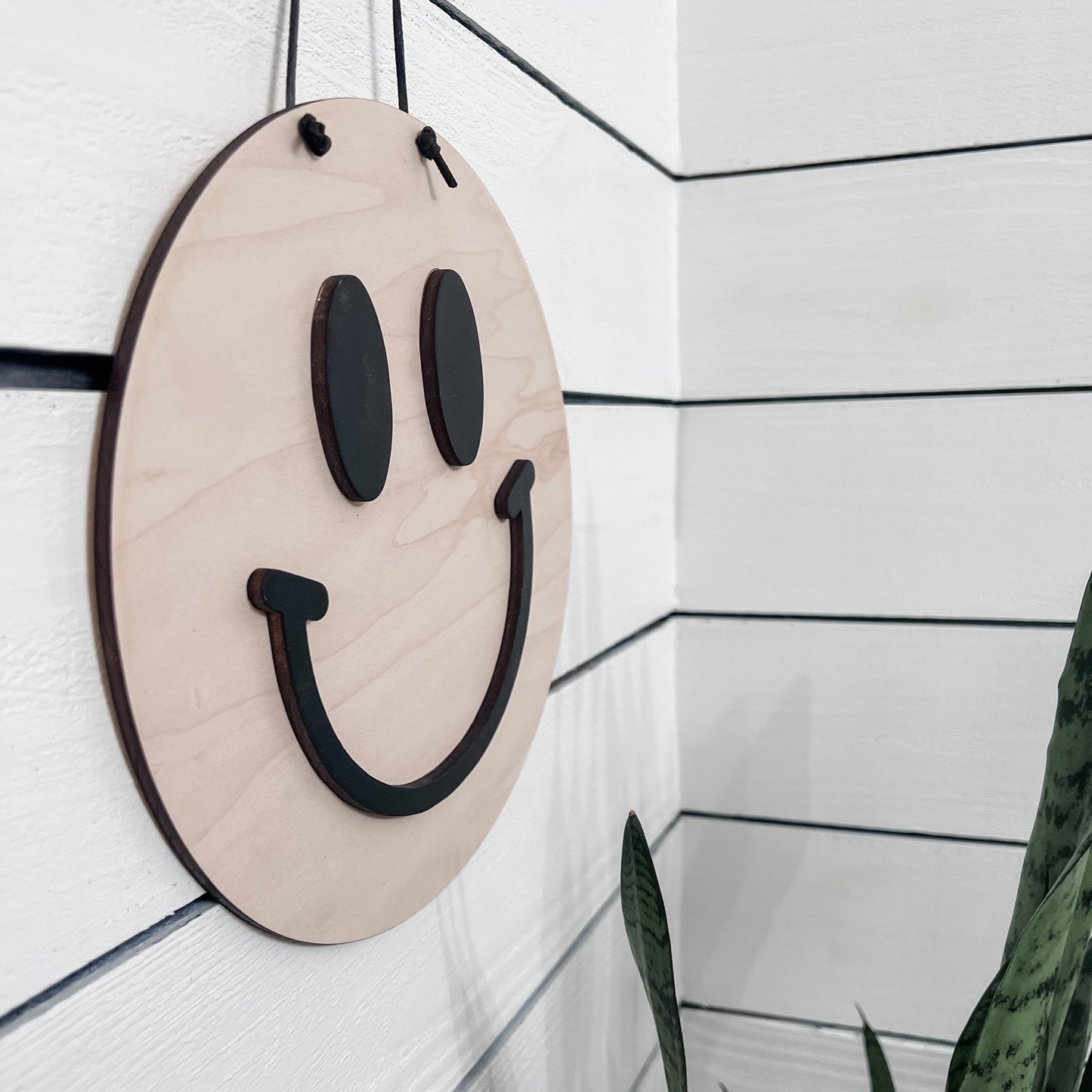 Small 3D Retro Smiley Face Sign | Home Decor | | Wall Sign | Office Sign | Happy Face | Boho Decor | Wall Hanging