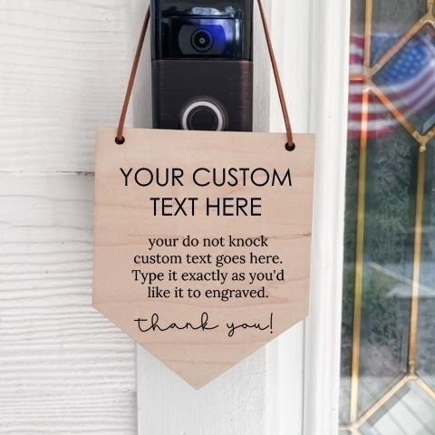 CUSTOM Please Do Not Knock or Ring Doorbell | Dogs will Bark Babies will Cry Sign | Sleeping Baby | Door Sign | Mom to Be | Baby Shower Gift