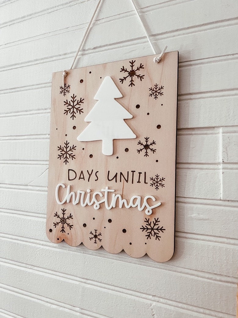 Christmas Countdown | Days Until Christmas Countdown | Boho Christmas Sign | 3D Sign | Laser Engraved | Boho Christmas Sign | Arch Sign