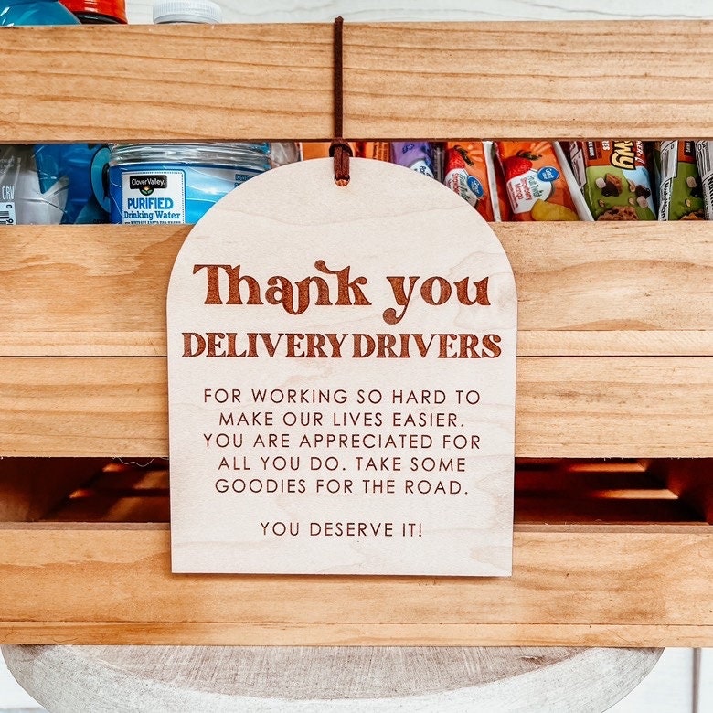 Thank You Delivery Drivers Sign | Appreciation Delivery Drivers | Postal Worker Appreciation | Crate Not Included