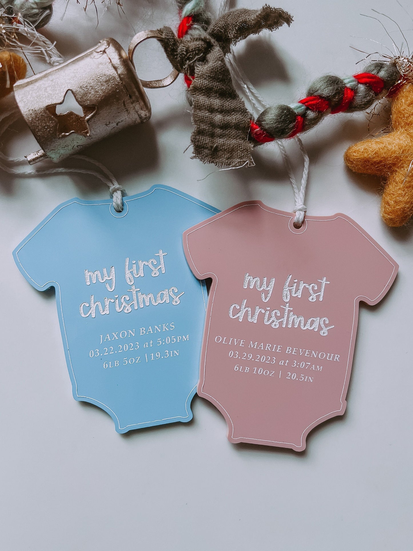 Baby's First Christmas Ornament | Baby's Keepsake Ornament | Personalized Baby Gift | Birth Stat Ornament | New Baby Gift | Mom Must Have