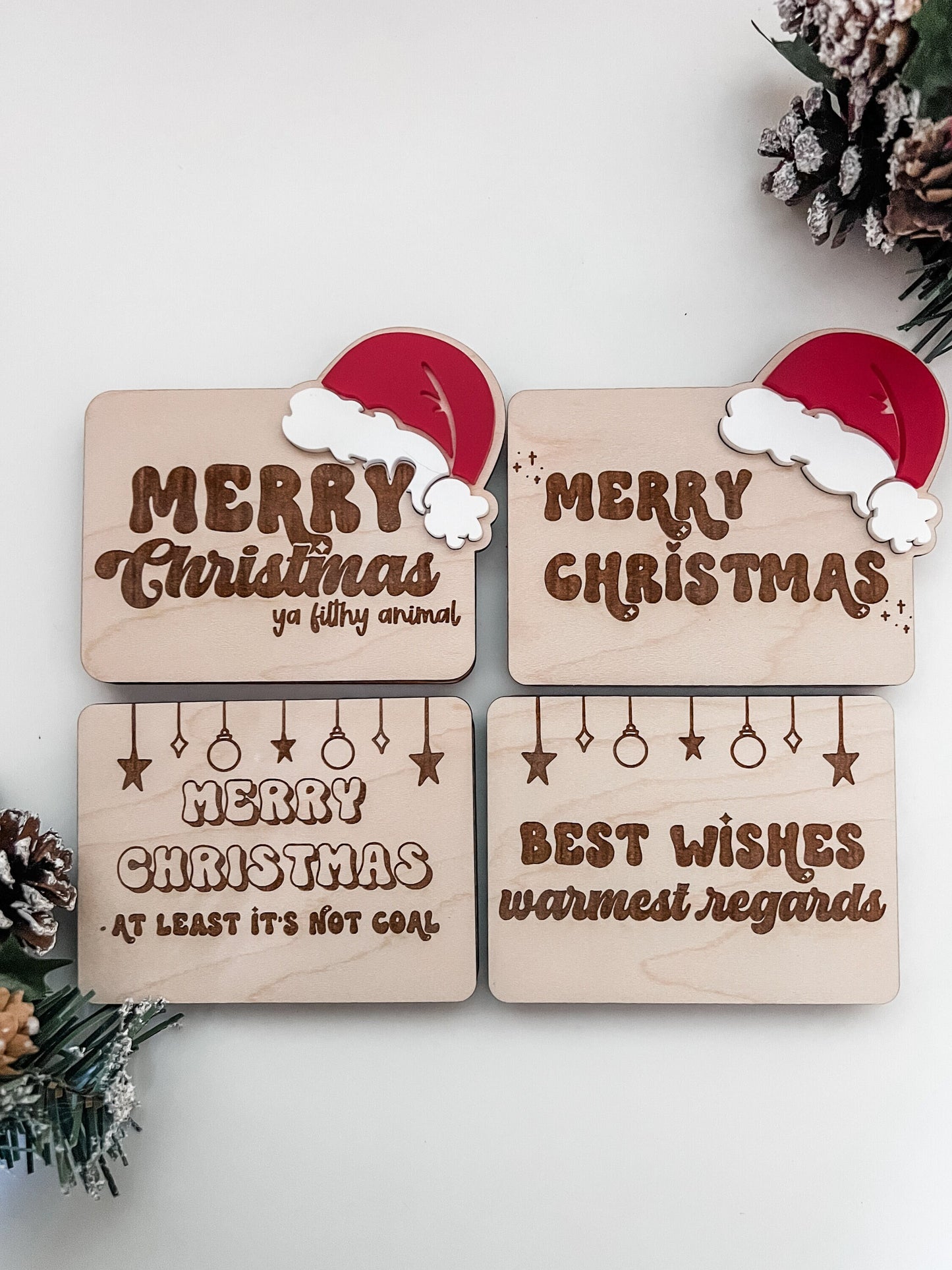 Christmas Gift Card Holder| Pick Your Style | Gift Idea | Sliding Gift Card Holder | Best Wishes, Warmest Regards | Funny Gift Card Holders