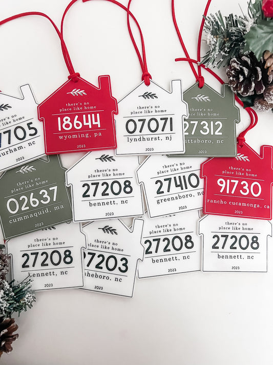 Personalized Zip Code Ornament, 2023 Christmas Ornament, Christmas Gift, 2023 Memory | Home for the Holidays |