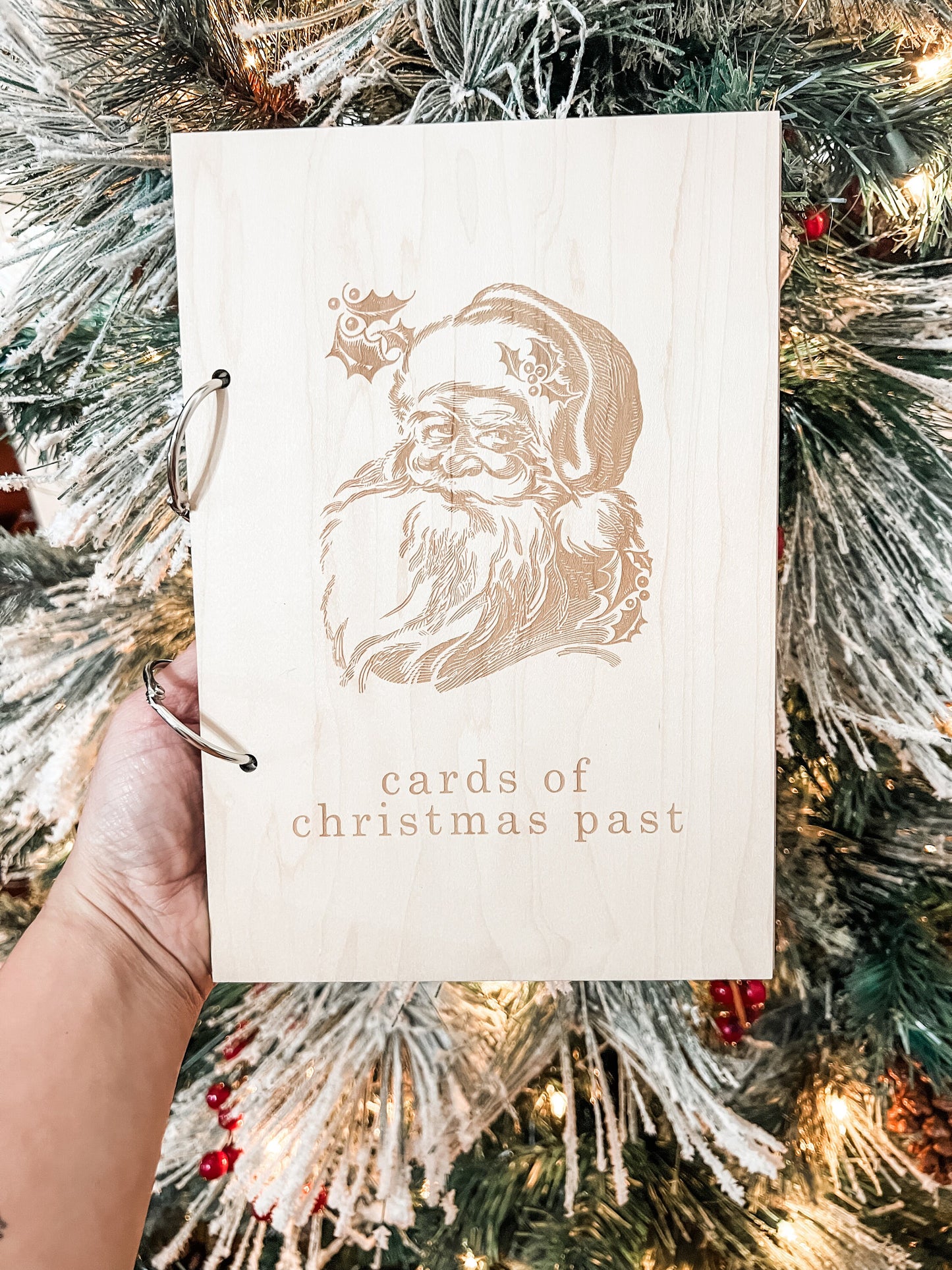 Christmas Card Holder | Cards of Christmas Past | Merry Mail | Boho Christmas Card Storage | 3D Sign | Laser Engraved | Card Holder