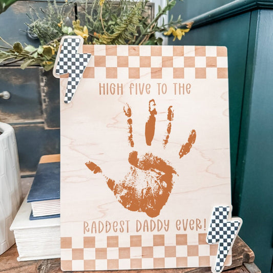 DIY High Five to the Raddest Dad Ever | Kid’s Handprint Craft | Father's Day Gift Craft | Paint + Brush NOT included
